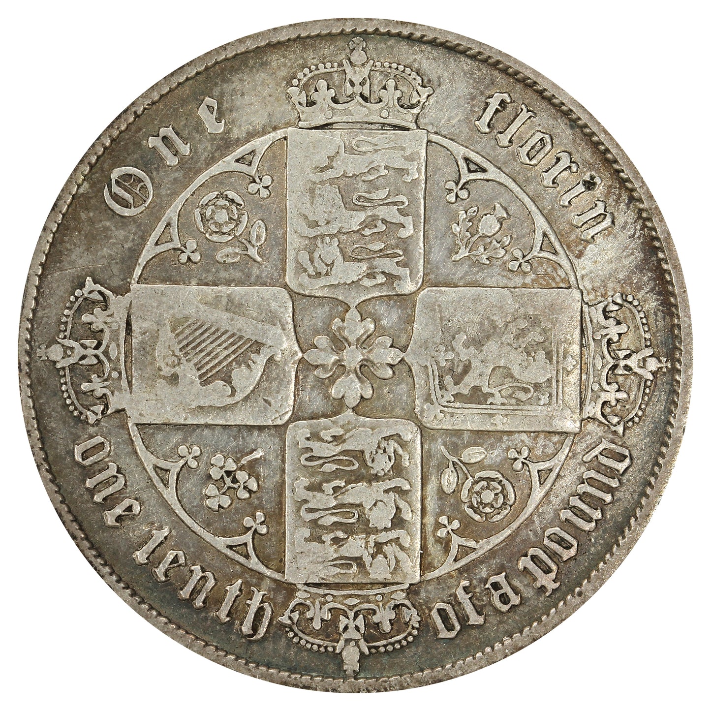 Great Britain 1864 Florin F-VF (F15) $