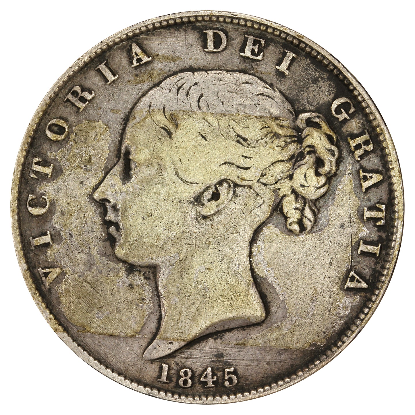 Great Britain 1845 1/2 Crown Fine (F12) $