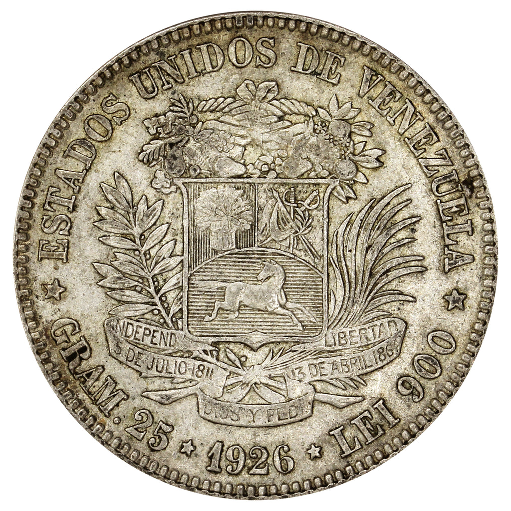 Venezuela 1926 5 Bolivares Extra Fine (EF40)