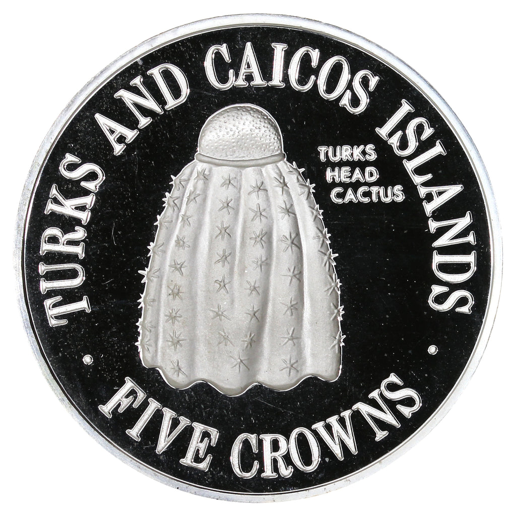 Turks and Caicos 1975 5 Crowns Proof (L)