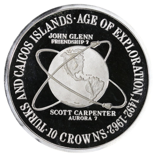 Turks and Caicos 1975 10 Crowns Proof (L)