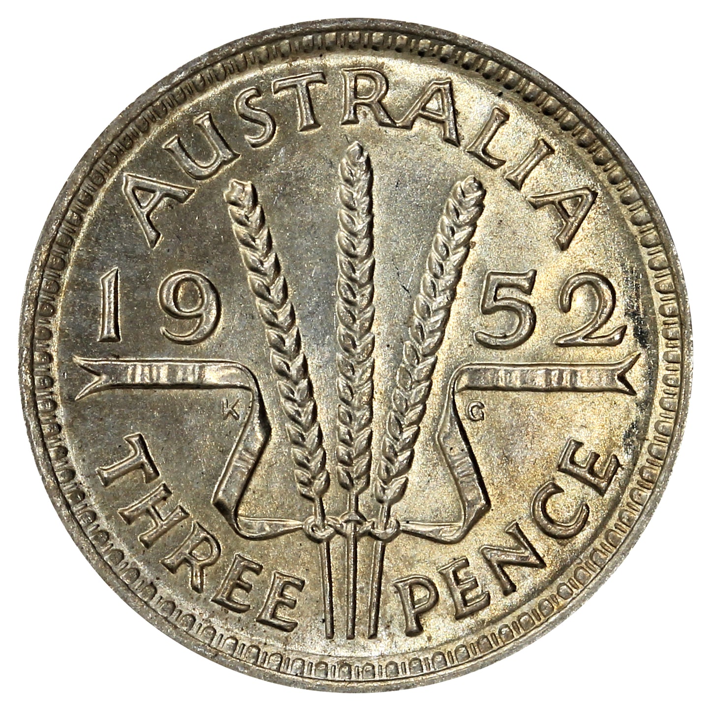 Australia 1952 3 Pence Brilliant Uncirculated (MS63)