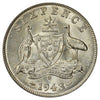 Australia 1943D 6 Pence Brilliant Uncirculated (MS63)