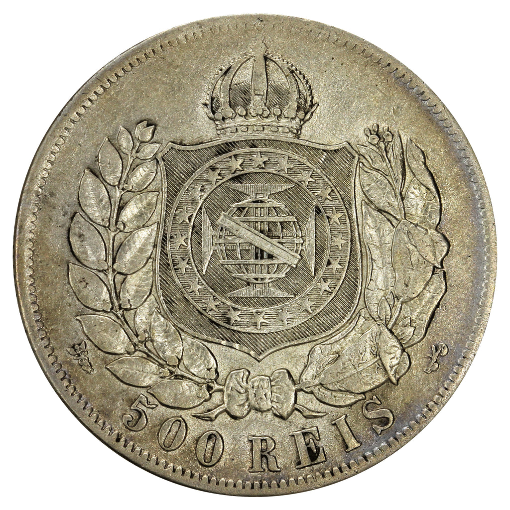 Brazil 1868 500 Reis F-VF (F15)