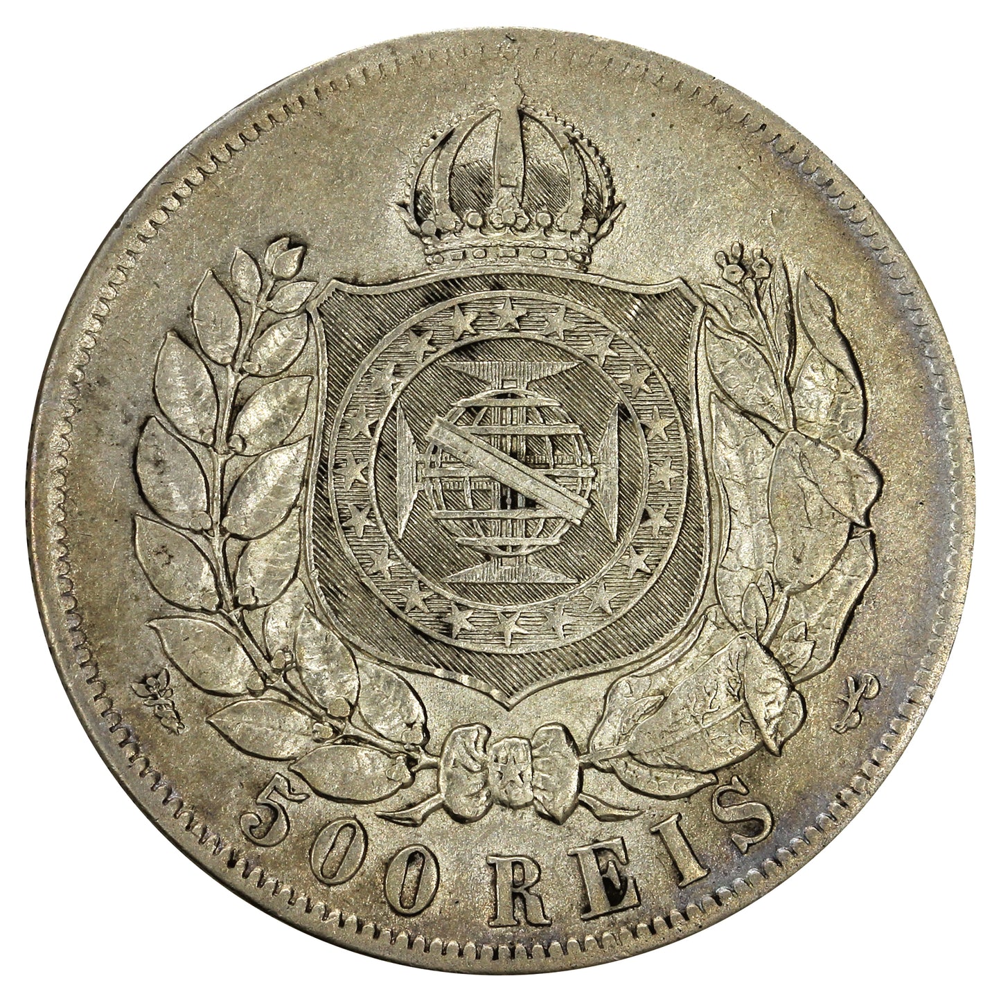 Brazil 1868 500 Reis F-VF (F15)