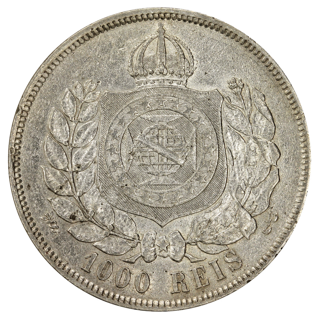 Brazil 1869 1000 Reis VF-EF (VF30)