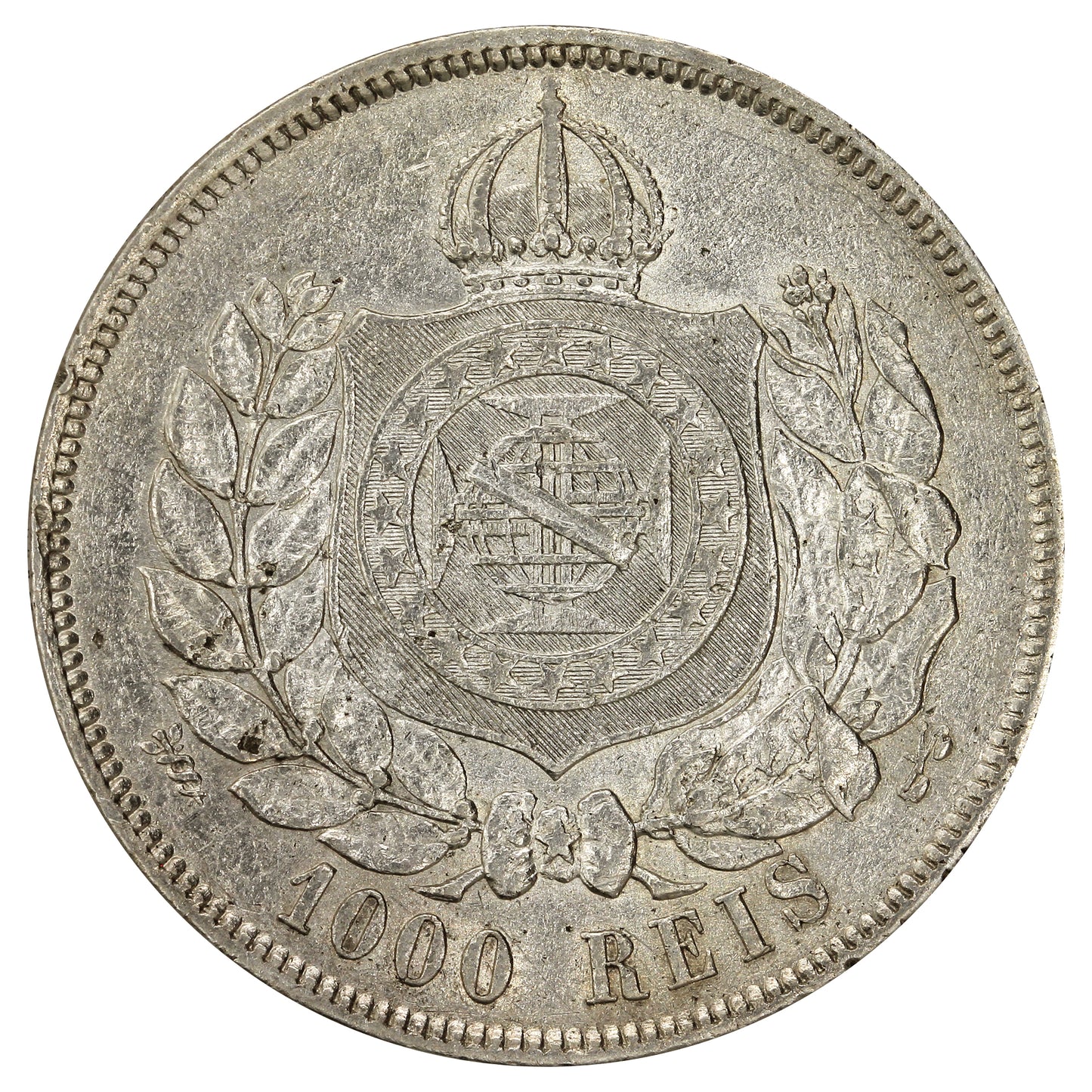 Brazil 1869 1000 Reis VF-EF (VF30)