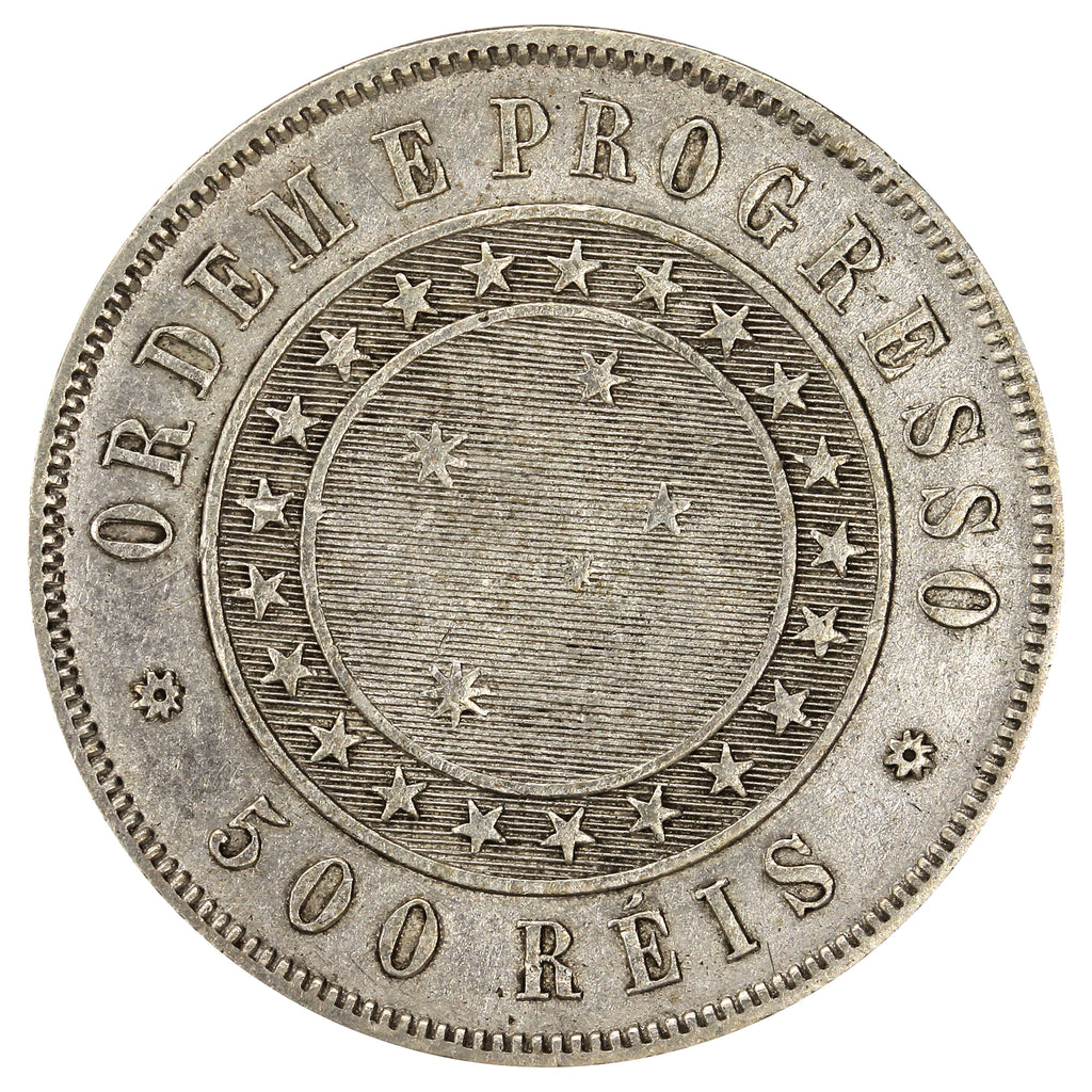 Brazil 1889 500 Reis Very Fine (VF20)