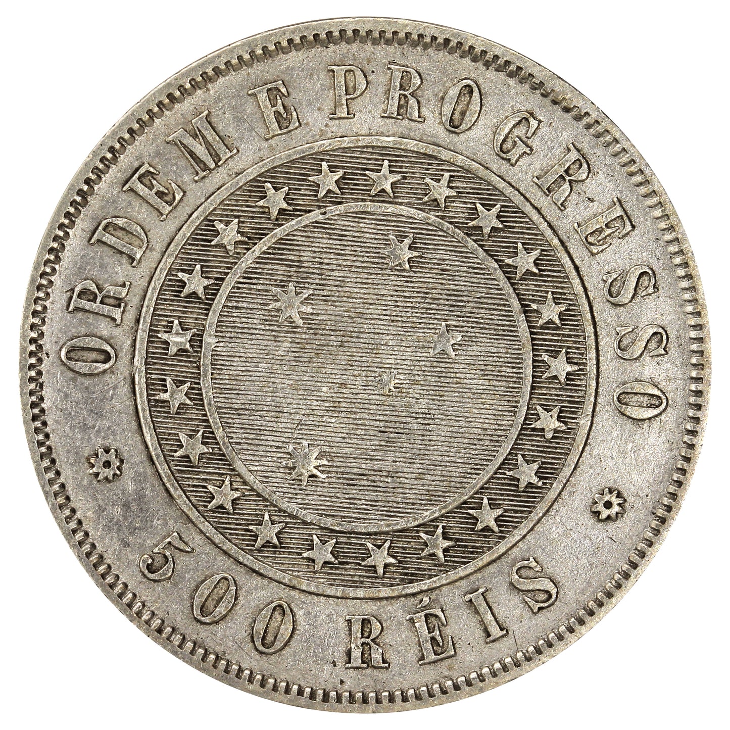 Brazil 1889 500 Reis Very Fine (VF20)