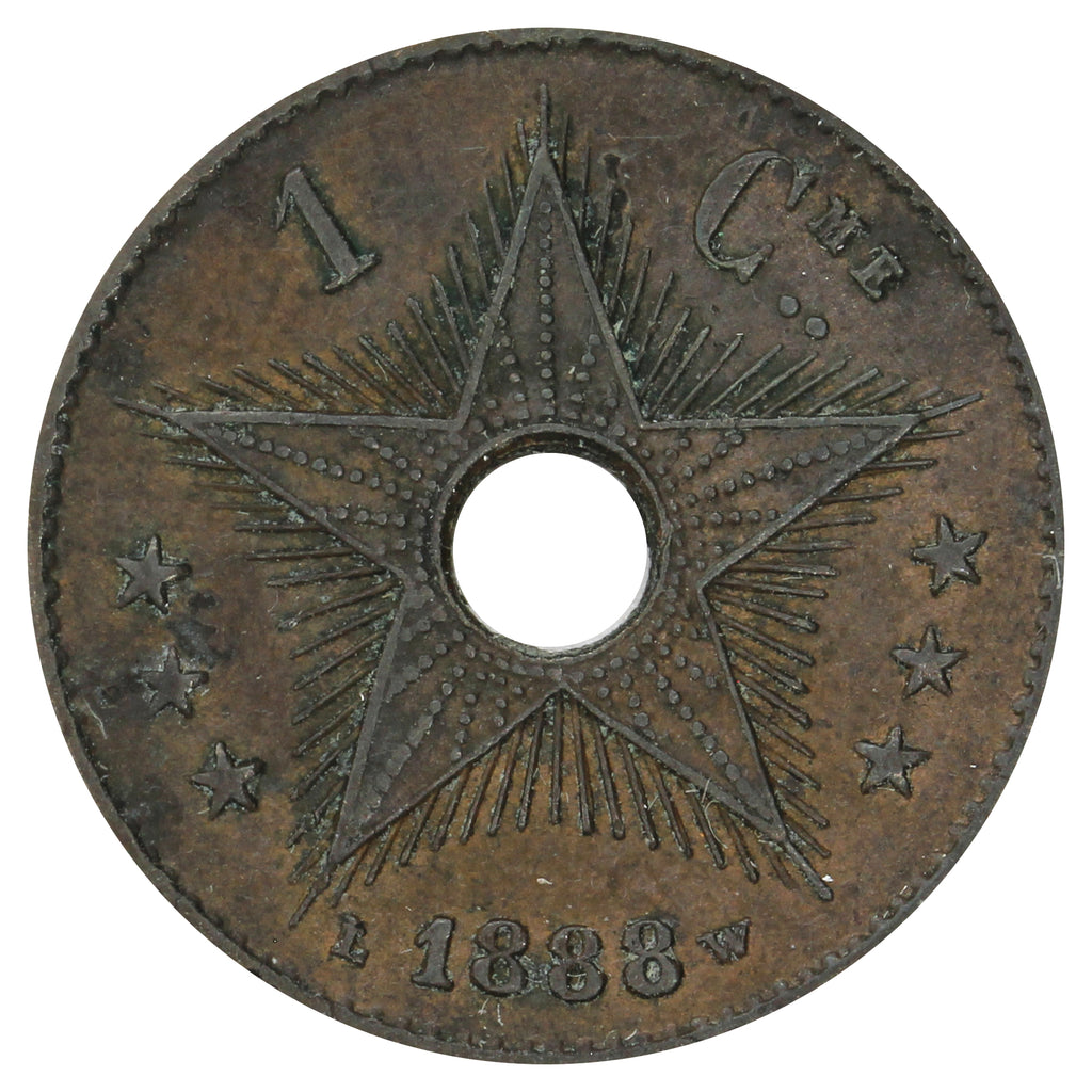 Congo Free State 1888 1 Cent Extra Fine (EF40)