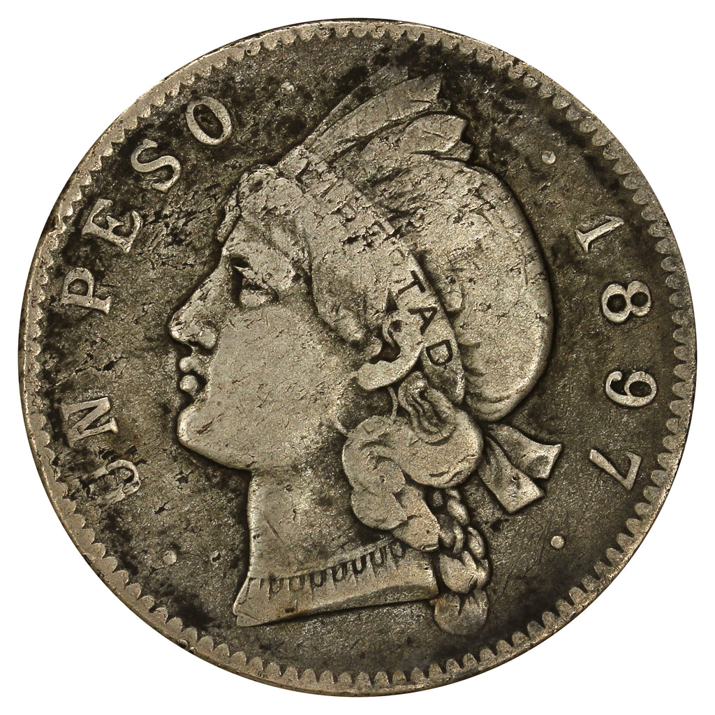 Dominican Republic 1897A Peso Fine (F12)