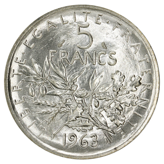 France 1963 5 Francs Brilliant Uncirculated (MS63)