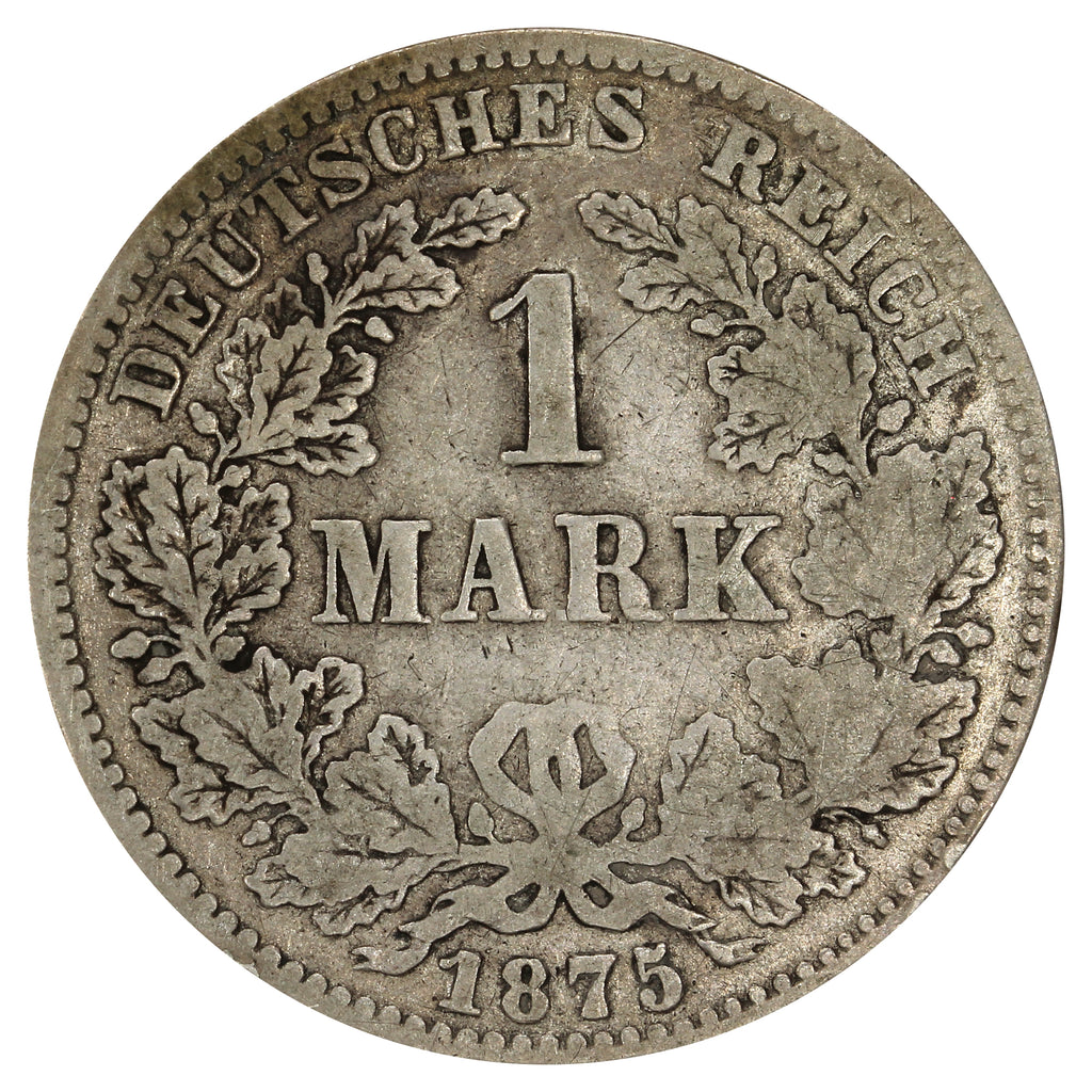 German Empire 1875J Mark Very Fine (VF20)