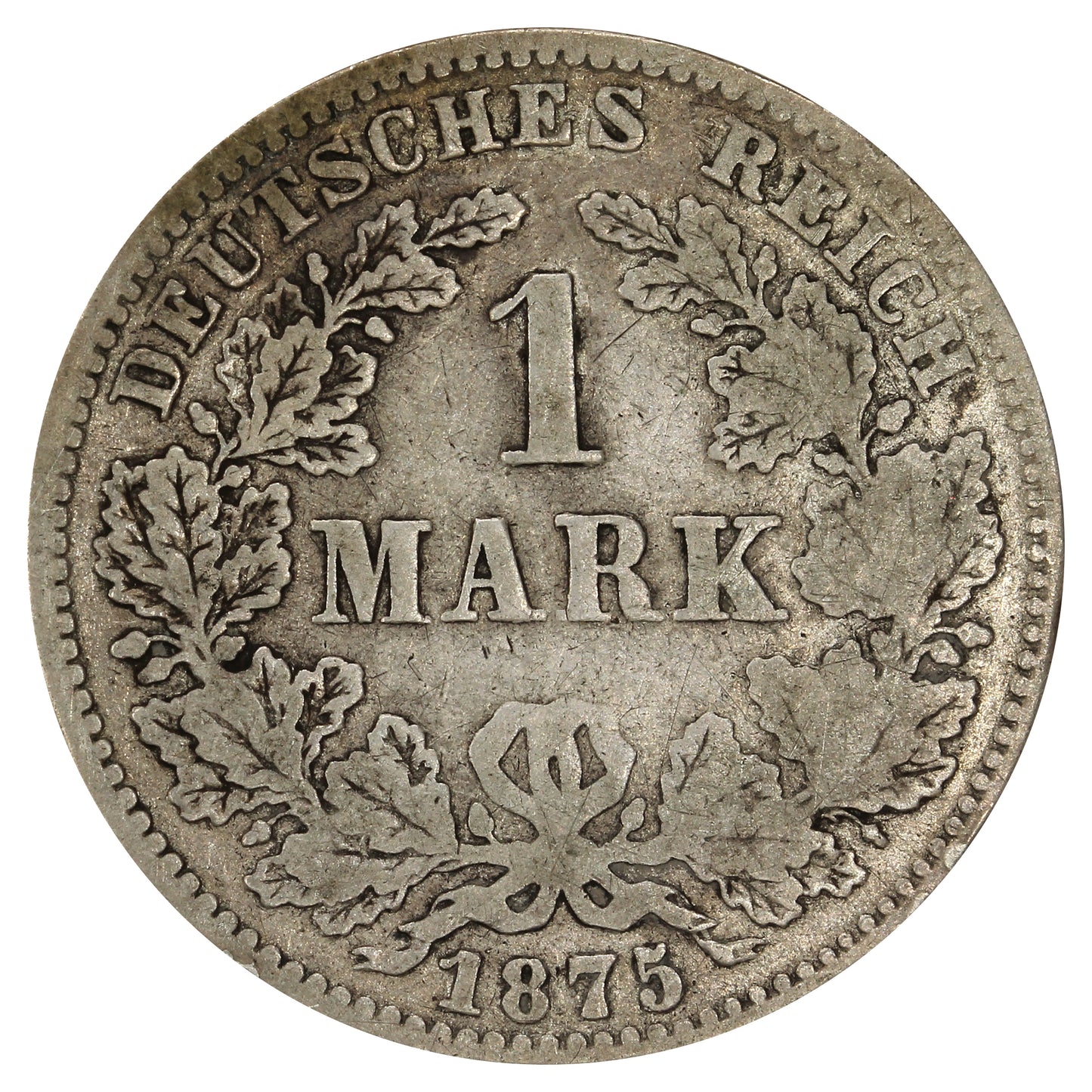 German Empire 1875J Mark Very Fine (VF20)