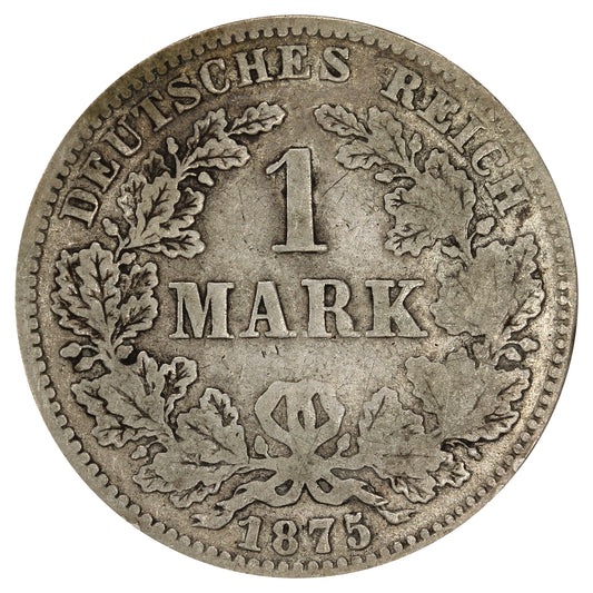 German Empire 1875J Mark Very Fine (VF20)