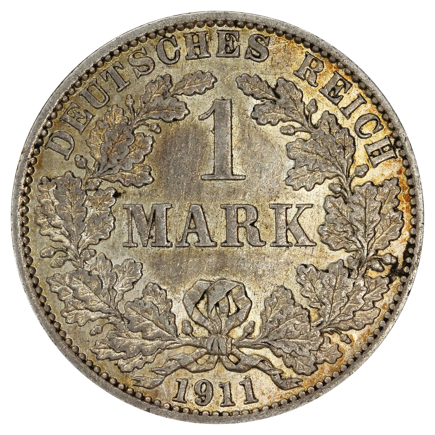 German Empire 1911A Mark Almost Uncirculated (MS60)