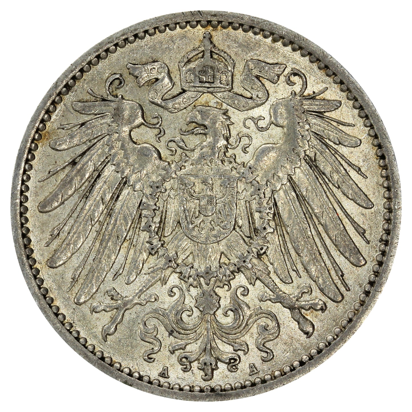 German Empire 1911A Mark Almost Uncirculated (MS60)