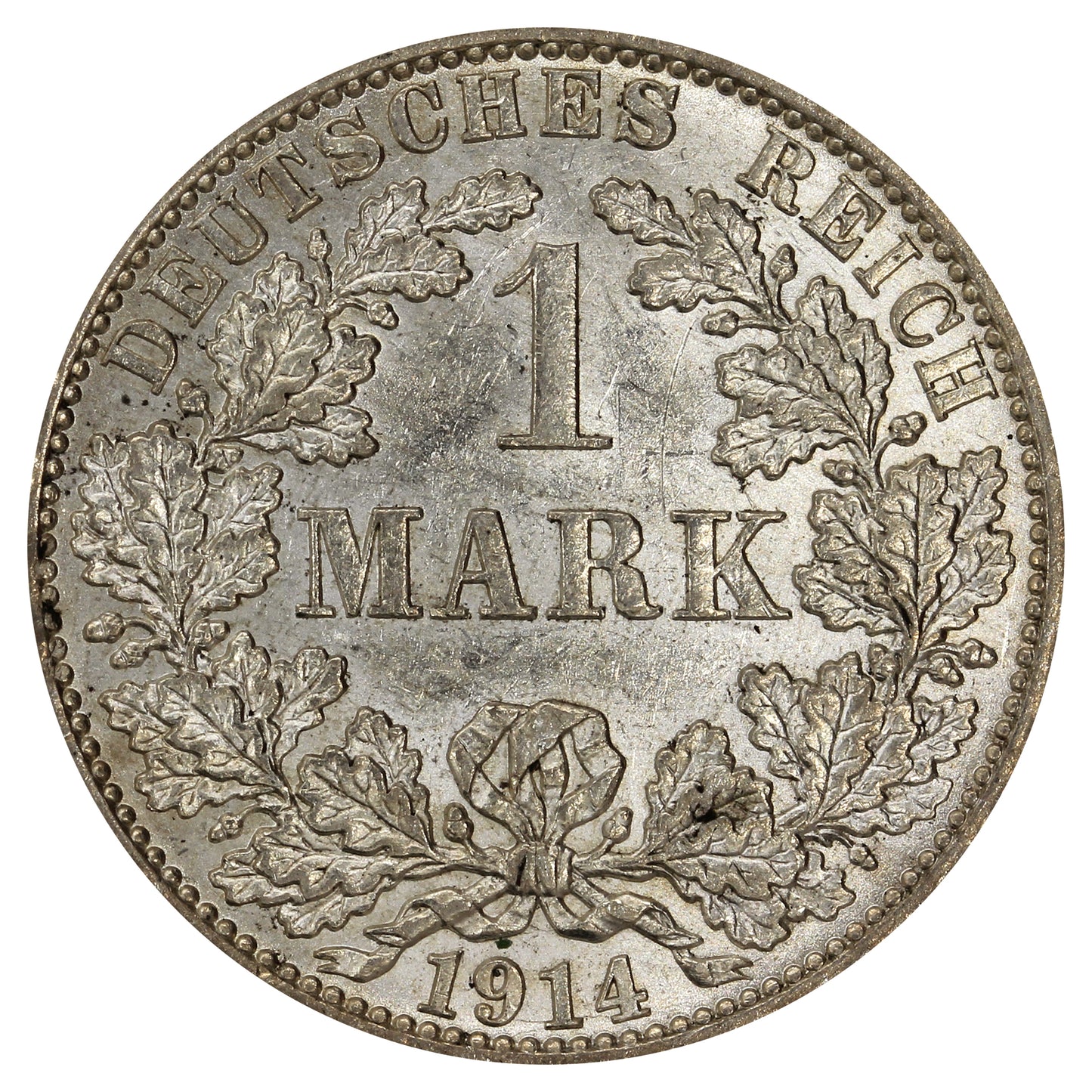 German Empire 1914A Mark Brilliant Uncirculated (MS63)