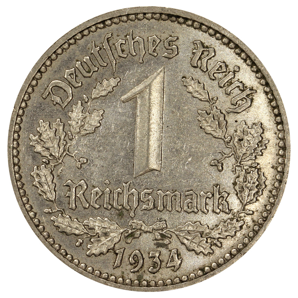 German Third Reich 1934J Mark Uncirculated (MS60)