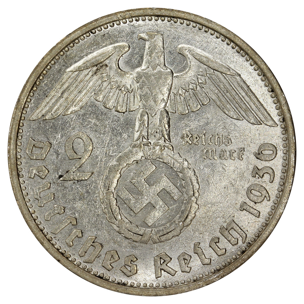 German Third Reich 1936G 2 Marks Extra Fine (EF40)