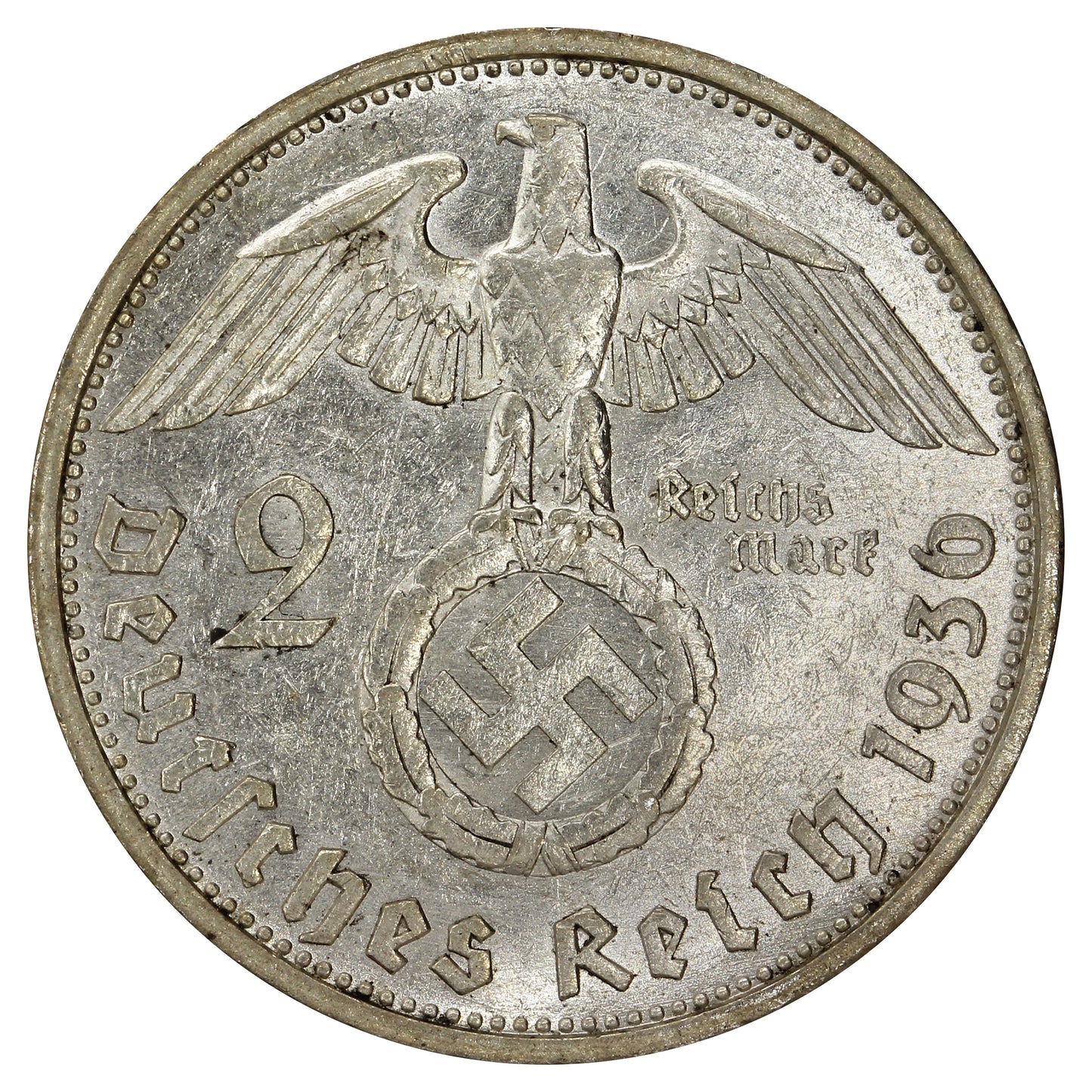 German Third Reich 1936G 2 Marks Extra Fine (EF40)