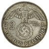 German Third Reich 1937D 2 Marks Almost Uncirculated (AU50)