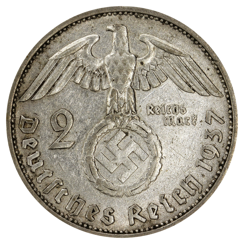 German Third Reich 1937F 2 Marks Very Fine (VF20)