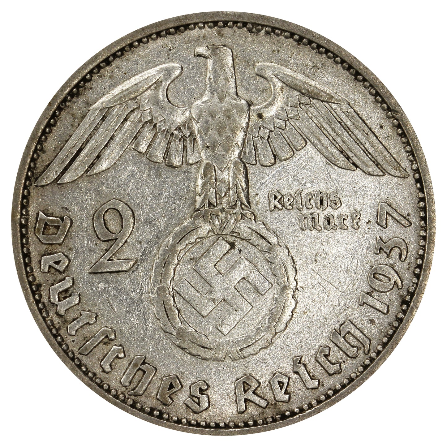 German Third Reich 1937F 2 Marks Very Fine (VF20)