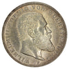 German States 1914F Wurttemburg 3 Marks Almost Uncirculated (AU50)