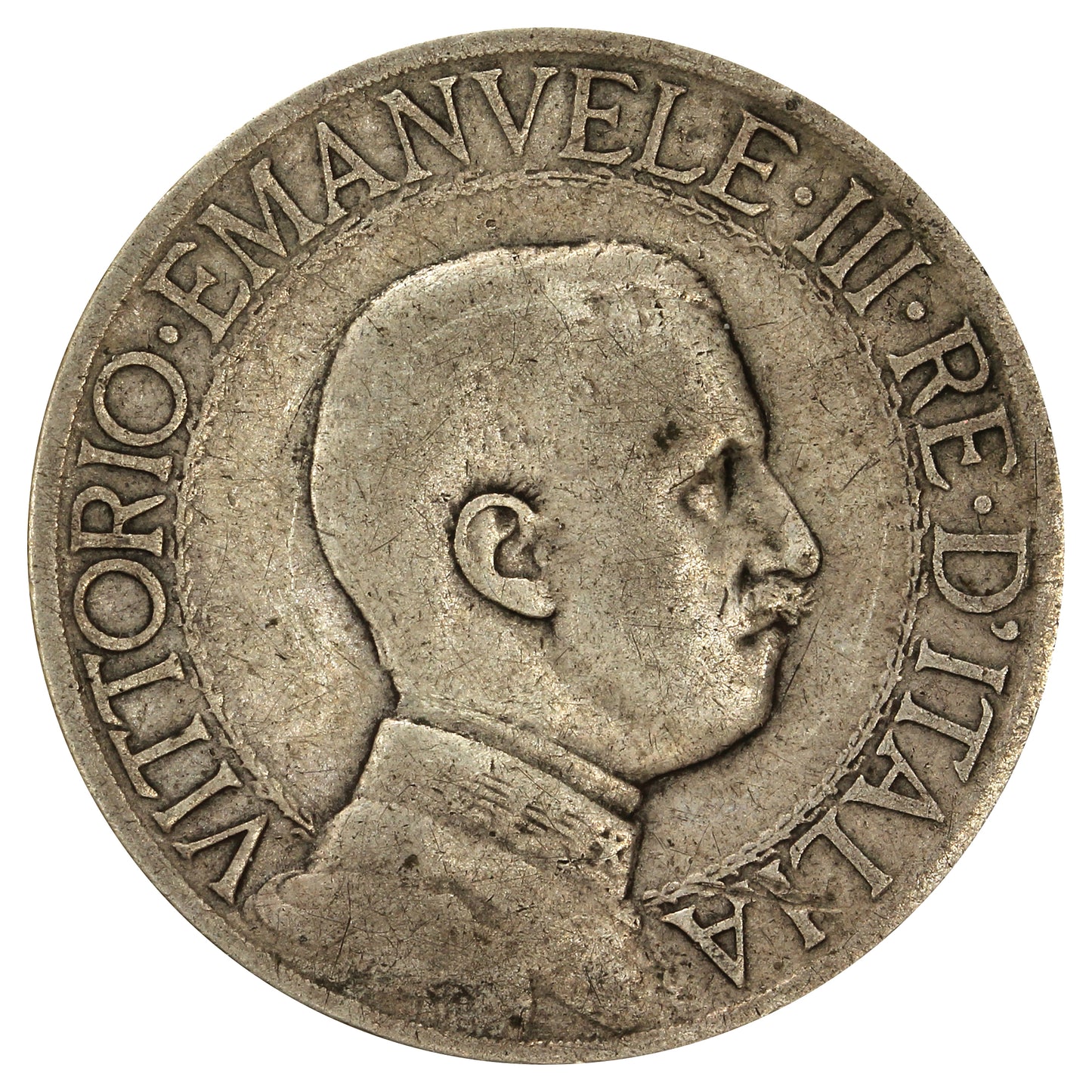 Italy 1908 Lira Very Good (VG8)