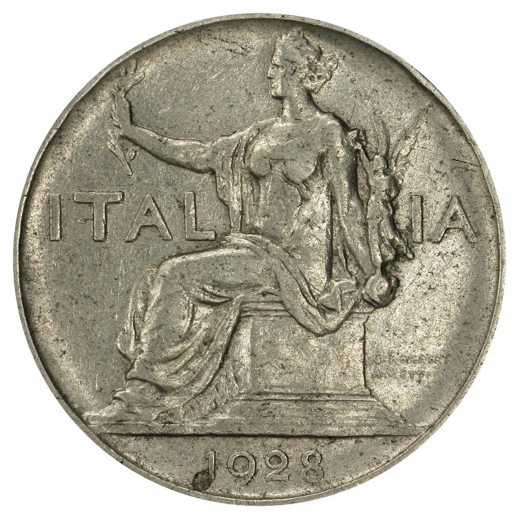 Italy 1928R Lira VF-EF (VF30)