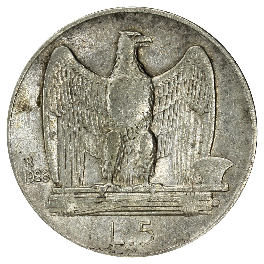 Italy 1926R 5 Lire Very Fine (VF20)