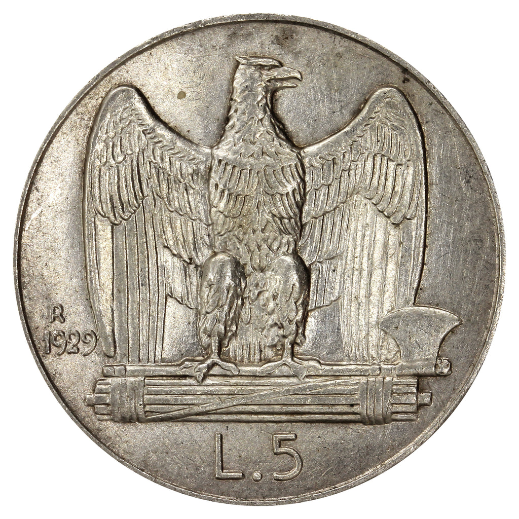 Italy 1929R 5 Lire Extra Fine (EF40)