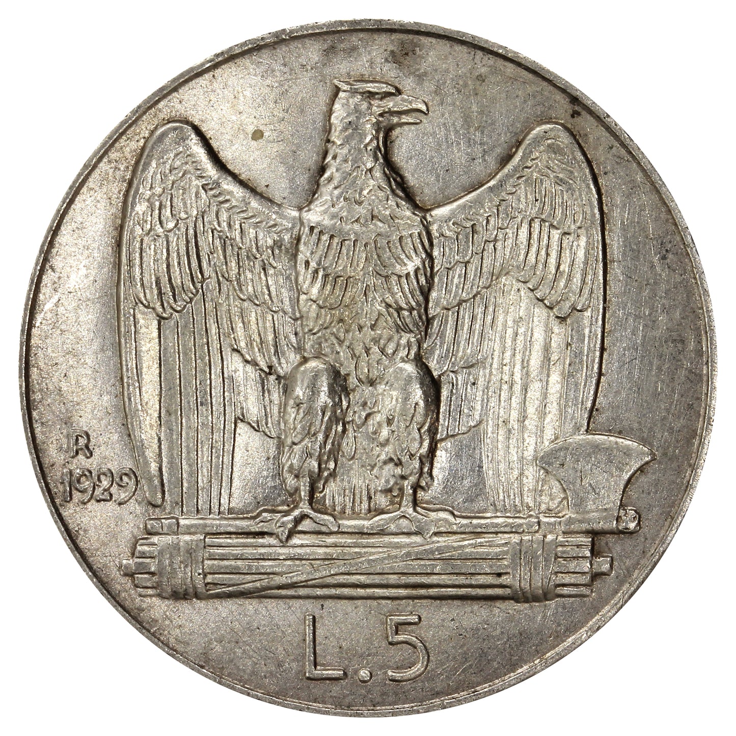 Italy 1929R 5 Lire Extra Fine (EF40)