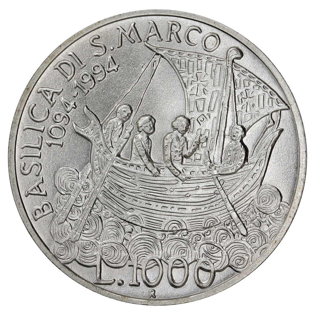 Italy 1994R St. Mark in Venice 1000 Lire Choice Brilliant Uncirculated (MS64)