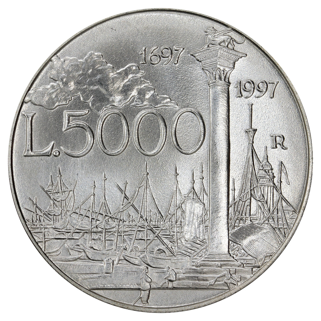 Italy 1997R Giovanni Antonio Canal 5000 Lire Choice Brilliant Uncirculated (MS64)
