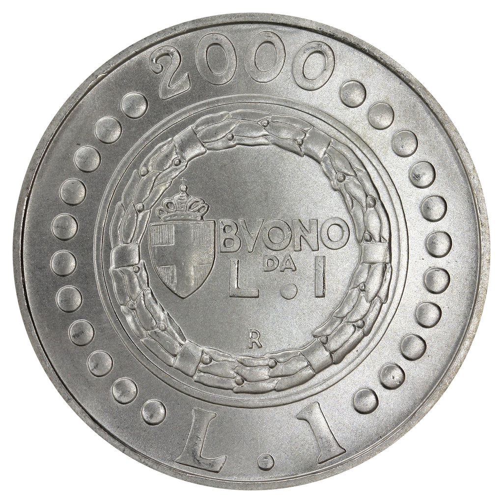 Italy 2000R 1922 Lira Choice Brilliant Uncirculated (MS64)