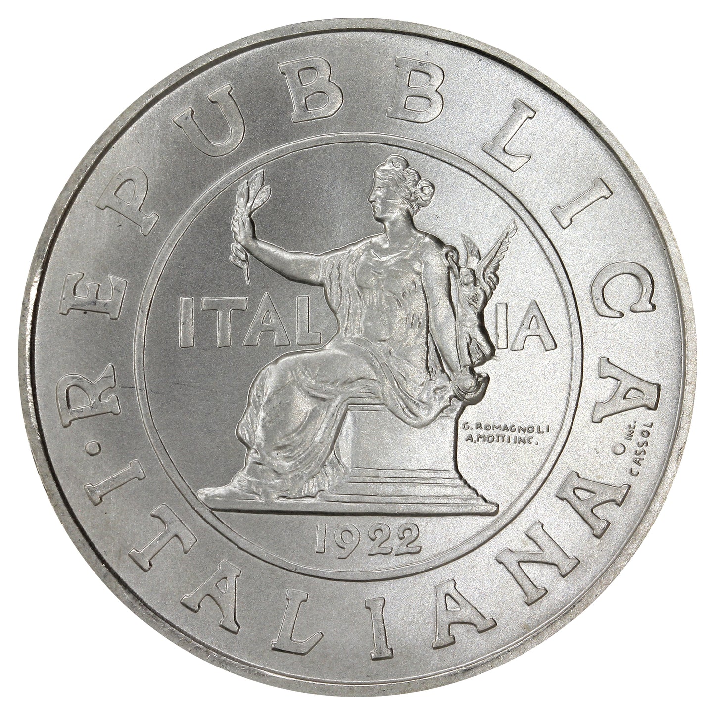Italy 2000R 1922 Lira Choice Brilliant Uncirculated (MS64)