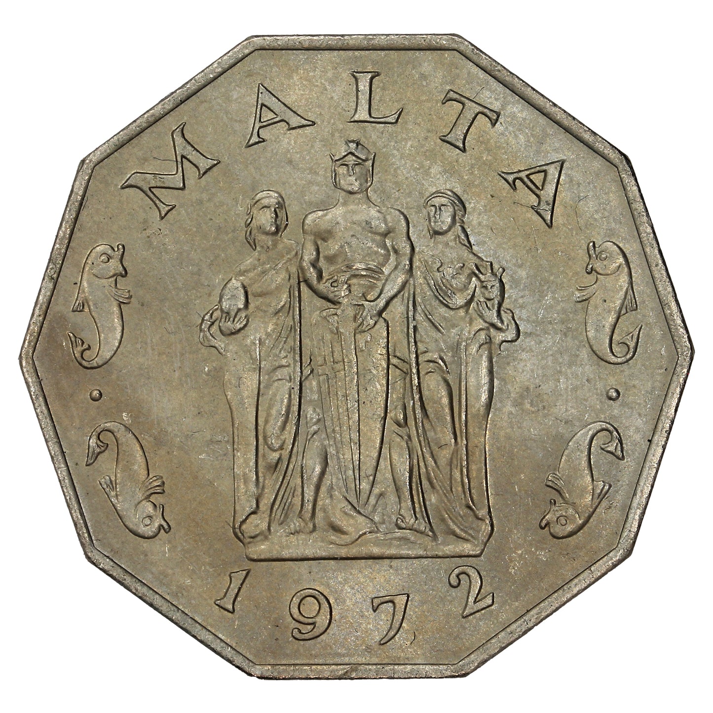 Malta 1972 50 Cents Uncirculated (MS60)