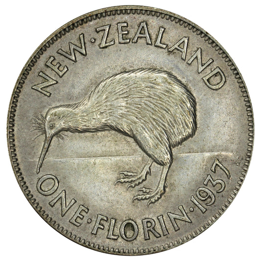 New Zealand 1947 Florin Uncirculated (MS60)