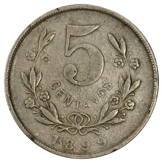 Nicaragua 1899 5 Centavos Extra Fine (EF40)
