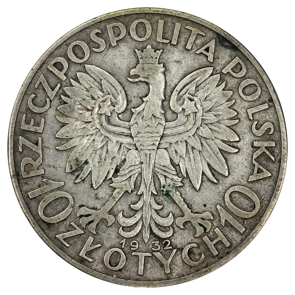 Poland 1932L 10 Zlotych Very Fine (VF20)