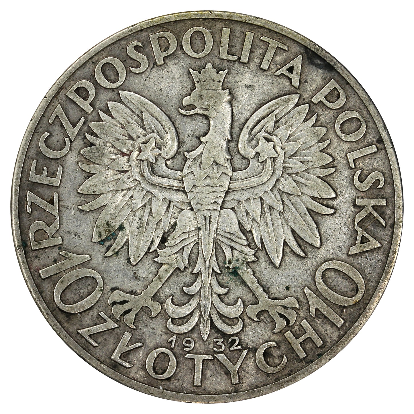 Poland 1932L 10 Zlotych Very Fine (VF20)
