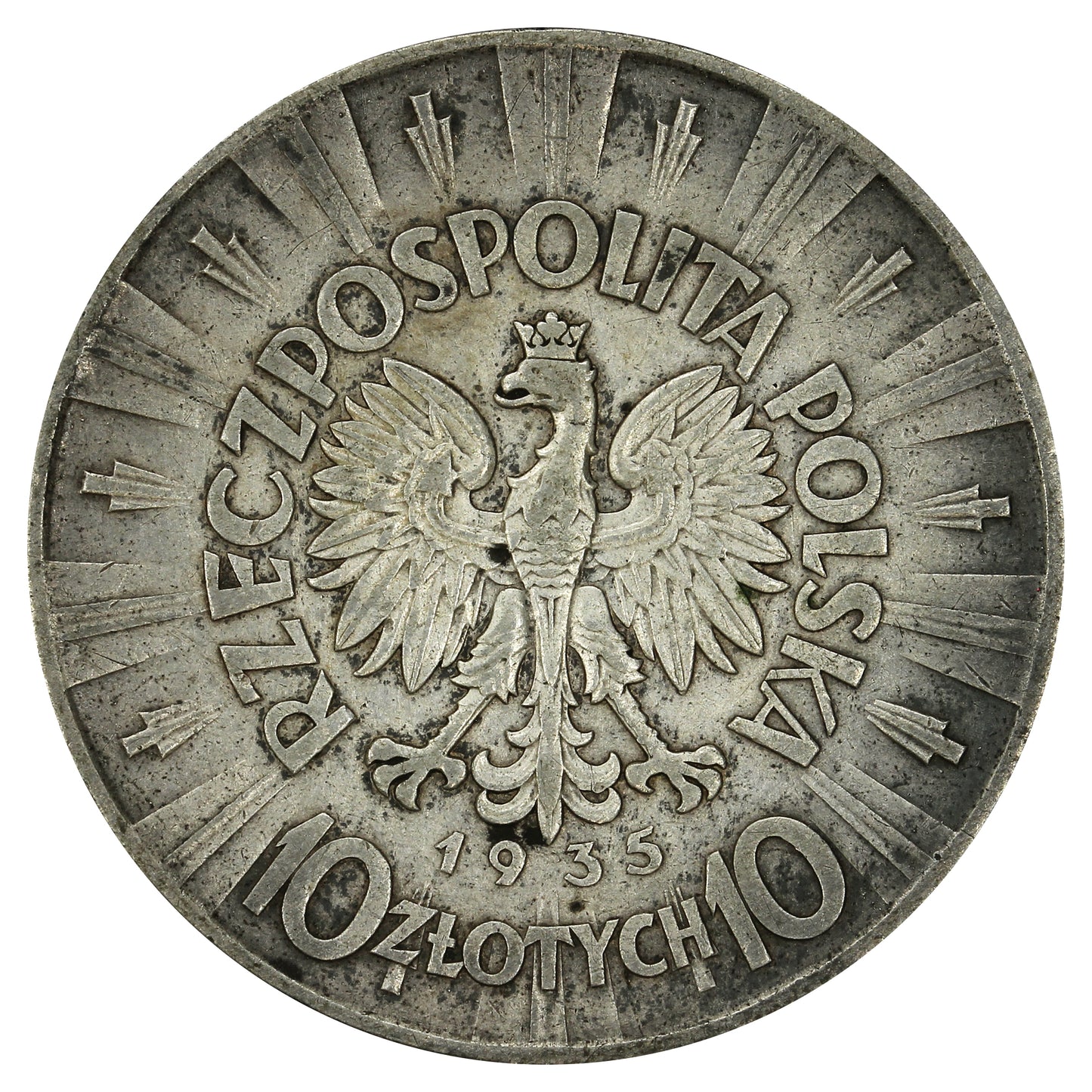 Poland 1935L 10 Zlotych Extra Fine (EF40)
