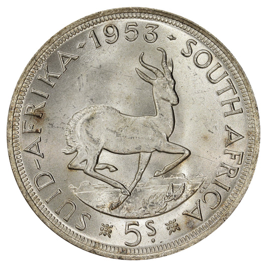South Africa 1953 5 Shillings Brilliant Uncirculated (MS63)
