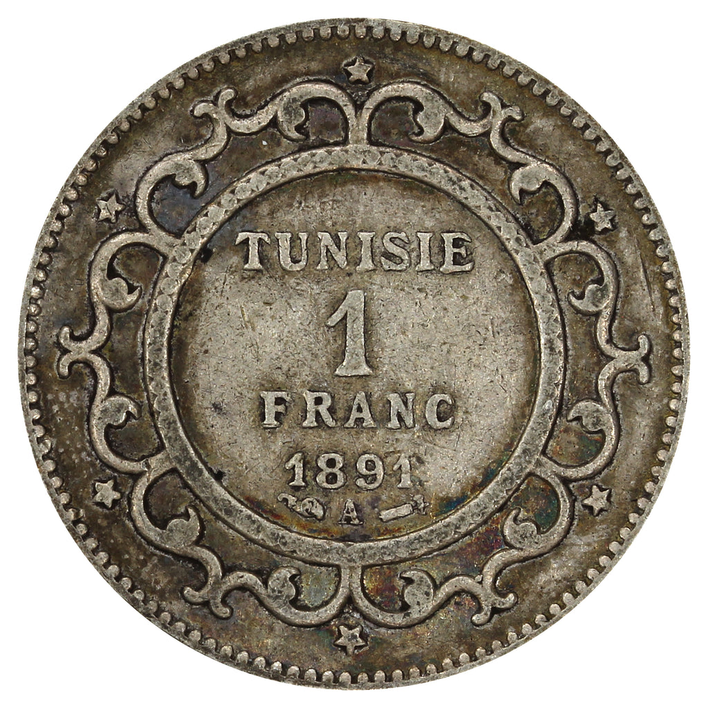 Tunisia 1891A Franc Very Fine (VF20)