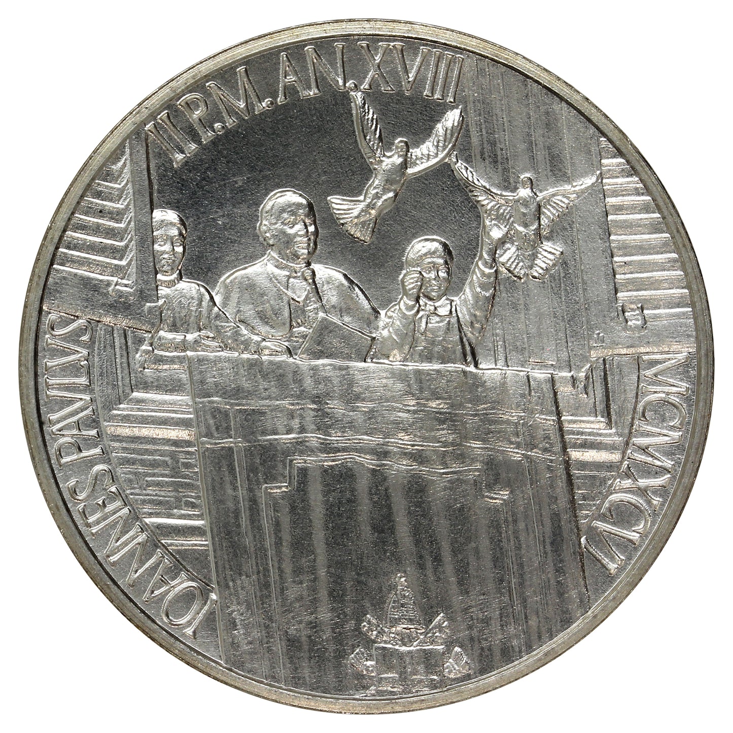 Vatican 1996XVIII 1000 Lire Brilliant Uncirculated (MS63)