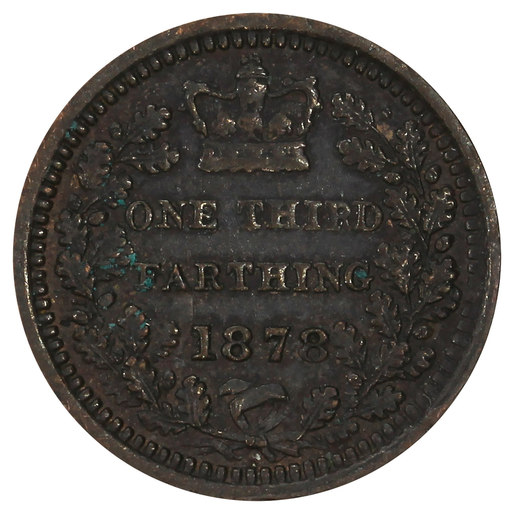 Great Britain 1878 1/3 Farthing Almost Uncirculated (AU50)