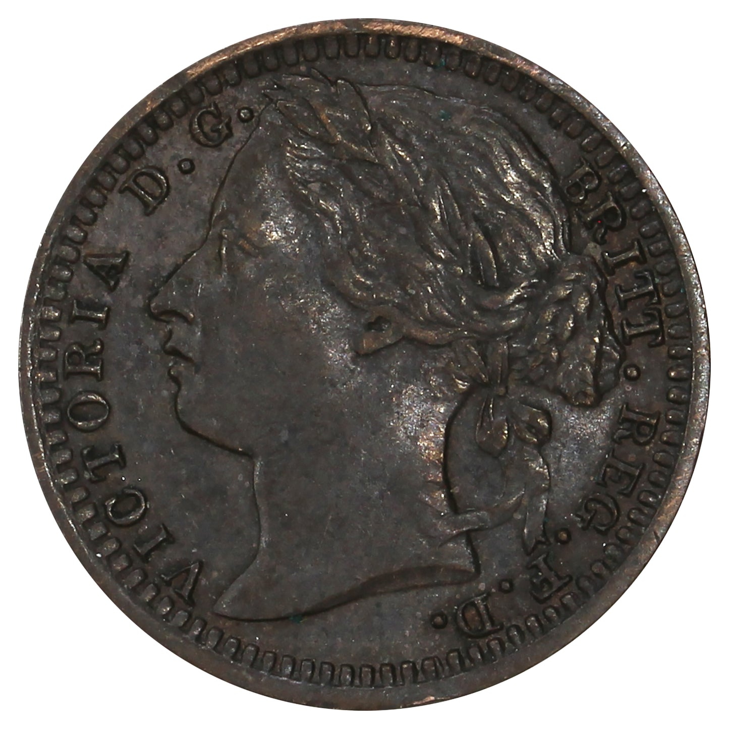 Great Britain 1878 1/3 Farthing Almost Uncirculated (AU50)