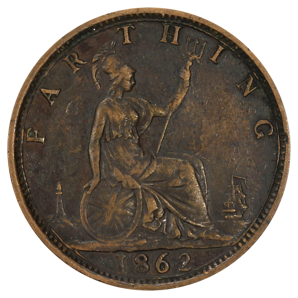 Great Britain 1862 Farthing EF-AU (EF45)